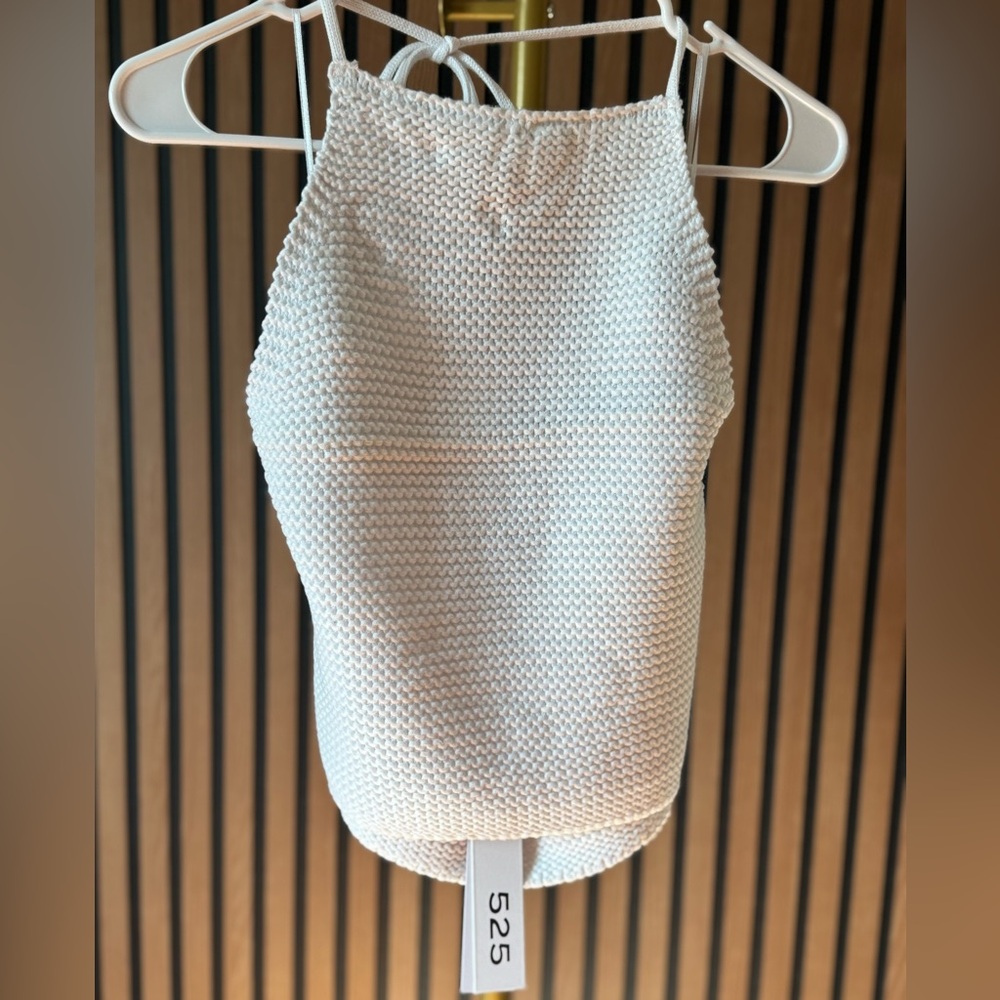 525 America.  Cream Knit Halter Top. NWT. Size M